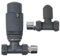 SPARES2GO Anthracite Thermostatic Radiator Brass Valve Set Straight Inline 15mm x 1/2 TRV