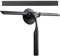 GlobaLink Shower Squeegee, 10 inches Stainless Steel Shower Scrapers with Hanging Suction Hook All-Purpose Bathroom Window Wiper With Replacement Silicone Blade for Shower Door, Mirror-Black