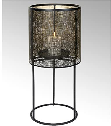 Lambert - Kerzensäule, Kerzenständer - Hiroko - Eisen - schwarz - (ØxH) 41 x 91 cm