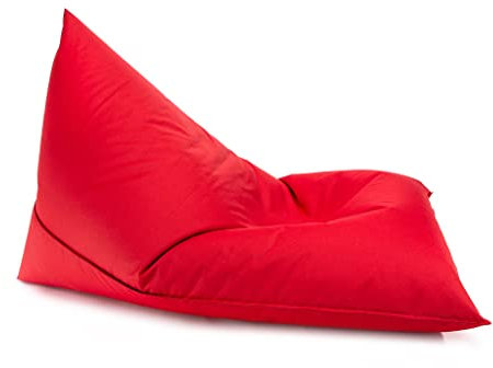 Ecopuf Lazy M Dreieckiger Sitzsack - vielseitiger Bean Bag mit EPS-Perlenfüllung aus robustem Polyester für drinnen und draußen – Höhe 100 cm, Länge 150
