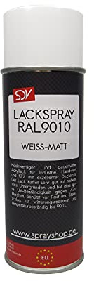 SDV Chemie Lackspray RAL 9010 weiß matt 3x 400ml REINWEISS weiss Acryllack Autolack