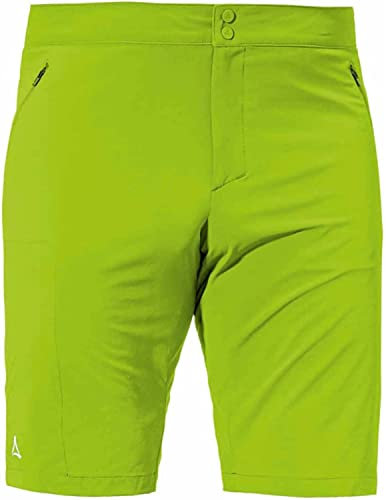 Schöffel Herren Shorts Hestad M, kurze Wanderhose mit elastischem Bund, schnell trocknende Outdoor Hose aus 4-Wege-Stretch, lime green, 52