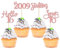 Gyufise 24 Pack Rose Gold Glitter 16th Birthday Cupcake Toppers Hello Sweet 16 Sixteen Since 2009 Cupcake Picks for 16th Birthday Party Cake Decorations Supplies