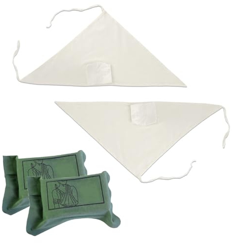 2 bandages triangulaires d'urgence pour traumatismes - Attelle de premiers secours pour fractures, écharpe, protection des plaies, pansement pour brûlures, stérile