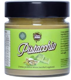 Choco Zero – Crema Proteica Pistacchio Crema Spalmabile Senza Zuccheri Aggiunti, Senza Glutine, Senza Lattosio, Vegano Vasetto da 200 g