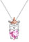 StoryMidir Einhorn Kette Einhorngeschenke für Mädchen 925 Sterling Silber Einhorn Halskette Pink Kristall Anhänger Tier Halskette Einhornschmuck für Frauen