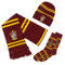 Culture Fly Harry Potter Schal Beanie Socken Premium Knit 3-teiliges Winter Bundle Geschenkset, Rot/Ausflug, einfarbig (Getaway Solids), Einheitsgröße