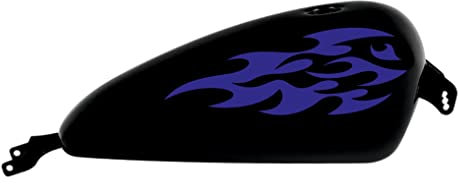 DualColorStampe Aufkleber kompatibel mit Harley-Davidson Tribal Flamme Tank DX-SX Sticker Moto Motorbike COD.M0228 (Blau 49)