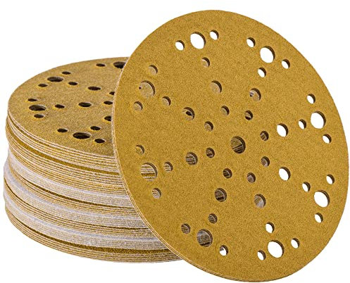 Wabrasive Schleifscheiben 150mm Klett 48 Löchern K120 Set 50 Stk | Schleifpapier für Holz & Karosseriereparaturen | passend zu Festool Rotex 150 Exzenterschleifer mit Schleifteller 150mm klett
