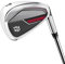 Wilson Dynapower, Set di Ferri da Golf Uomo, Argento/Rosso, Taglia Unica