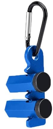 SMGDA Tall Stair Gauges for Framing Square with Holder and Carabiner Stair Stringer Layout Knobs Tool for Carpentry Squares and Rafter Gauge Clamps, Circular Saw (Blue)