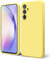 oakxco for Samsung Galaxy A54 5g Phone Case Liquid Silicone, Cute Thin Slim Soft Rubber TPU Plain Smooth Gel Cover for Women Girl, Matte Solid Protective & Shockproof, Yellow