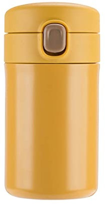 Botella Agua Acero Inoxidable Botella Gimnasio Garrafa Adultos Termo Cafe Para Llevar Agua Caliente Taza Termica Termo Pequeño Para Cafe Café Thermos Tapa Rebote Portable (300ml,yellow)