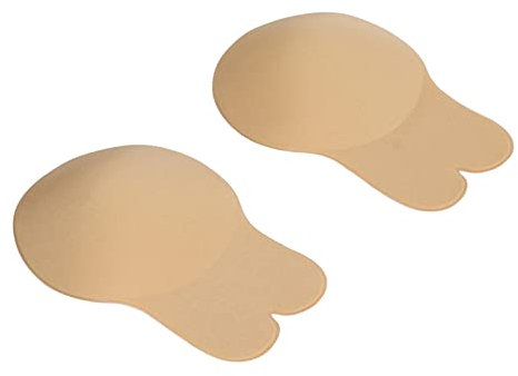 Soutien-gorge Adhésif Oreille de Lapin, Cache-tétons Push-up sans Bretelles pour Femme (Couleur de peau)