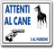 Cartello Attenti al Cane e al Padrone per Cancello Recinzione e Pareti - Cartello Segnaletico Avviso Cane in Plastica Resistente e Duraturo - Dimensione 20x30 cm