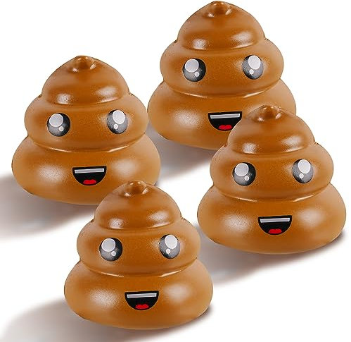Ainiv Anti Stress Spielzeug Bälle, 4 PCS Kotform Stressball, 6cm Durchmesser Schaum Stressabbau Bälle, Stressabbau Spielzeug für Kinder Erwachsene Mitgebsel Gastgeschenke Kindergeburtstag Weihnachten