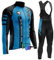 Uomo Ciclismo Autunnale Complet Abbigliamento Ciclismo Set Manica Lunghi Tuta Ciclismo＋Pantaloni Ciclismo con 9D Imbottitura in Gel＋Occhiali Antivento da Ciclismo (TYP-2,XL)