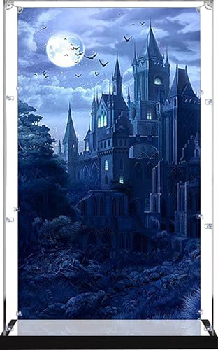 Acryl Display Box für LG 76417 Gringotts Zauberbank, Staubdichte Vitrine für Modelle Sammlerstücke (Nur Vitrine, Ohne Modell Set) 45x40x85cm Inkjet Printing