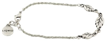 LIQWID Armband Herren Damen Genderfluid, Armband mit 3 Metallblättern und Antiksilber-Finish, recyceltes Material, verstellbarer Verschluss - PRODUKT 100% MADE IN ITALY (M)
