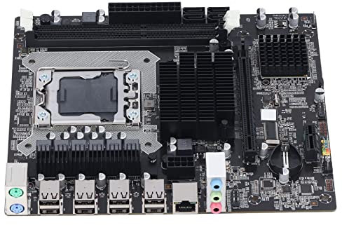 X58 Gaming-Motherboard, 2 DDR3 LGA 1366 Pins Motherboard, PCIE X16, USB2.0, 4 X SATA2.0, PCIE X1, 1xRJ45, Unterstützt ECC-Speicher