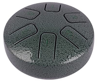 COMETX Pan Drum 6 Notes 3.8-inch Mini Steel Tongue Drum Hand Pan Drum Zen Drum Percussion Instrument with Drumsticks for Beginner Musical Education Concert Mind Healing Yoga Meditation