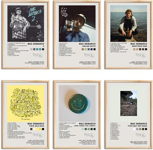 DECOSUN Mac Demarco Poster, Albumcover, Poster, Leinwand, Schlafzimmer-Dekor, Geschenk, Wandkunst, Dekordruck, Bild Gemälde für Wohnzimmer, Schlafzimmer, Dekoration (20,3 x 30,5 cm)
