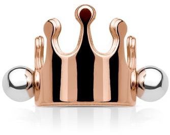 Treuheld® Kurzer Piercing Stab mit Krone Ear Cuff | Farbe: rosegold