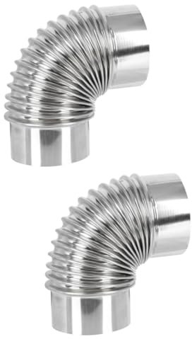 Hemobllo Pcs Metal Exhaust for Log Burners Kitchen Vent Hose Flame Retardant Coating