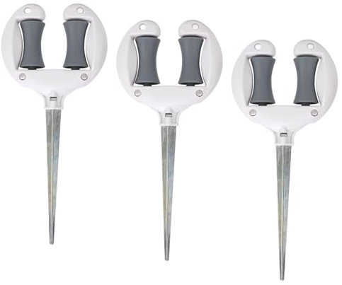 Ejoyous Ground Level Garden Hose Guide Nail Top Roller, Water Pipe Positioning Pointed Head Lawn Hose Guide Spike Holder for Agriculture Greenhouse Flower Beds