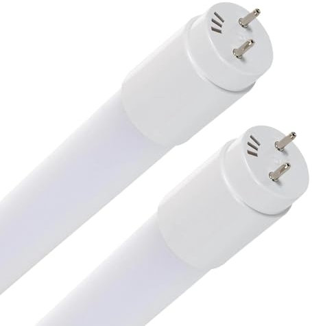 ZONUV Tube LED T8 G13 - (Blanc Froid, 6000K, 2 Unités (Lot de 1)) Nano 60cm 9W 130lm/W - Connexion Latérale, 300º Angle d’Ouverture, 40,000 Heures de Durée de Vie, IP20