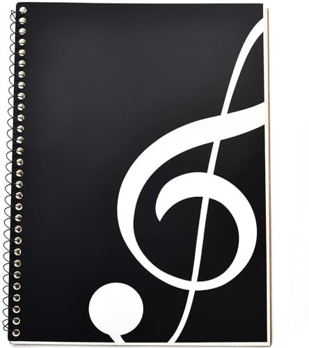 gotofly Blank Sheet Music Composition Manuscript Staff Notebook with 100 Pages 10.24x7.5 inch/26x19cm (Music clef notebook)