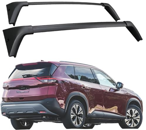 XATHKJOE 2 Stück Auto Dachträger Dachreling für Nissan X-Trail T33 2020 2021 2022 2023 2024 Dachgepäckträger-Alu Relingträger Fahrradträger, Dachboxen oder als Skiträger