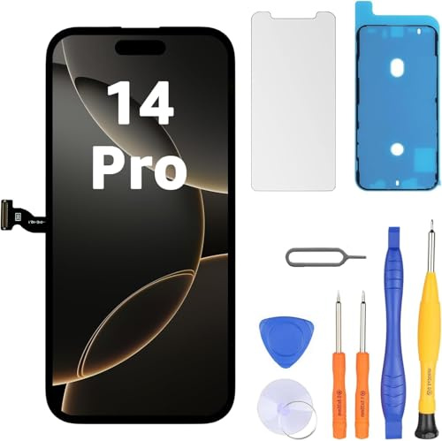 LL TRADER Display für iPhone 14 Pro LCD 6.1 Bildschirm Ersatz FHD Touchscreen 3D Touch Digitizer Rahmen Montage und Reparaturkits 2026