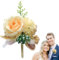 Weiße Ansteckblume für Herren, Ansteckblume für den Bräutigam, künstliche , Ansteckblume mit Anstecknadel und Clip, Ansteckblume für Bräutigam