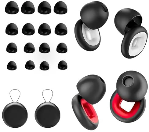 2 Paar Artvive Ohrstöpsel, Motorrad Ohrstöpsel, Artevive Earplugs, Artvive Schnarchstille Ohrstöpsel, Wiederverwendbare Motorrad geräuschreduzierende Ohrstöpsel, Ohrstöpsel zum Schlafen und Lärmreduzi