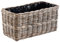 Kobolo Blumenbank LALE 71x37x35 cm, grau, eckiger Pflanzkorb aus Rattan mit Folie, dekorativer Pflanzkasten für Balkon, Terrasse, Garten, Fensterbank & Innenbereich