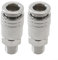 Lot de 2 raccords pneumatiques filetés mâles G1/4, pour compresseurs à connecteur rapide, pour accessoires de compresseur d'air