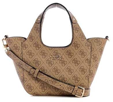 GUESS Calista 2 in 1 Mini Tote Latte Logo