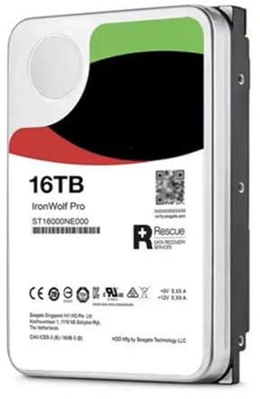JXCHSWOU Disco Duro Interno SATA de 3,5 con Conector de Serie de 16 TB, 14 TB, 12 TB, 10 TB y 8 TB, 7200 RPM, 256 MB, NAS HDD ST16000NE000(8TB)