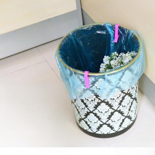 Gdfnmogo Dustbin Bag Clips Plastic Bin Bag Holders for Kitchen Trash Cans Waste Bin Garbage Bag Securing Clamps Fits Wheelie Bin and General Household Use(4Pcs,Blue)