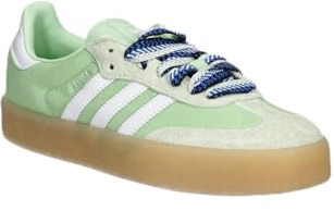 adidas Sambae Womens Shoes, Semi Green Spark/Cloud White/Wonder Blue, 4.5 UK