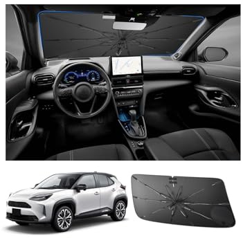 [2026 Nueva actualización] Parasol para el Parabrisas Toyo-TA Yaris Cross SUV 2020-2025, Modelo actualizado para Coche, protección UV, sombrilla Plegable, sombrilla Frontal