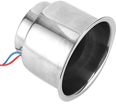 SALALIS Portabicchieri Universale in Acciaio Inossidabile con Luce a LED per Barca, Auto, Appartamento, Portabicchieri di Alta qualità per Varie Bottiglie e Tazze
