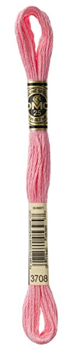 DMC Embroidery Thread, #3708 Pink