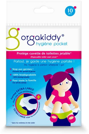 Orgakiddy Protège Cuvette de Toilettes Jetable XL 10 Unités