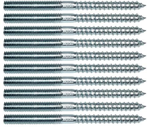 K.A. HKB® Stockschrauben M 8 x 80mm, Stahl verzinkt, 10 Stück