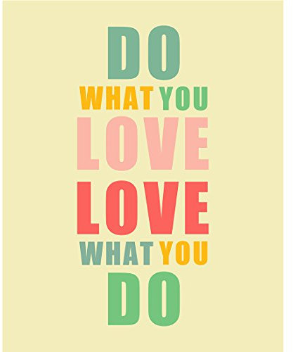 meishe Art Motivational Poster inspirierendes Zitat Sigh Do What You Love Love what you do Leinwand Wand Decor Art Bild (30 x 40 cm)