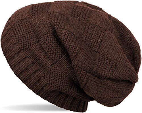 styleBREAKER Unisex Slouch Beanie Mütze Patentmuster Winter