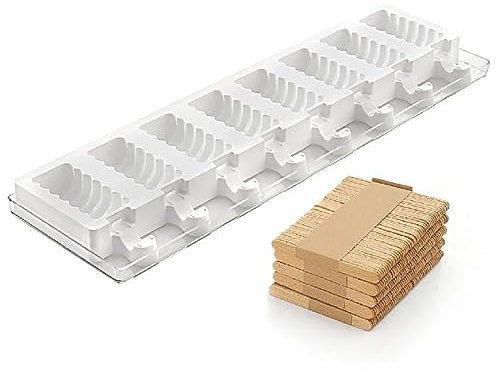 silikomart GEL04 Mini Tango Moule à Glace 8 Silicone Blanc