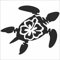 JINTORA - Autoaufkleber Tuning - Auto Aufkleber - Schildkröte Hawaii - 118x99 mm - Auto Sticker Bus Fenster Heckscheibe Camper wetterfest Outdoor Sticker Auto Deko LKW Tuning Selbstklebend - schwarz